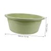 Cabilock 2pcs Large Green Plastic Wash Basin Household Face and Foot Basin for Kitchen and Bathroom Use Non-Slip Design view 2