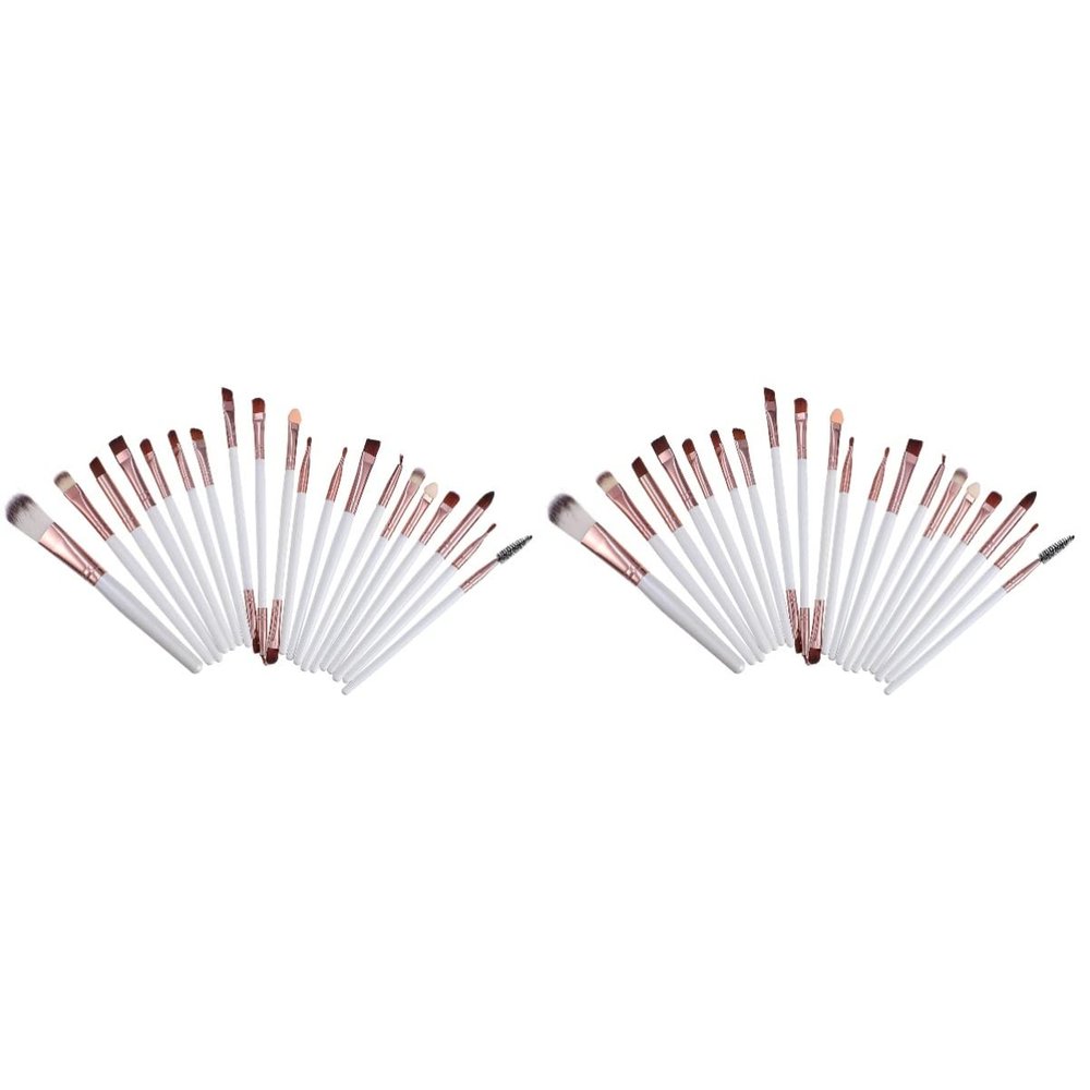 minkissy 40pcs Multifunctional Makeup Brush Kit Eye Shadow Concealer Eyebrow Brushes Quality Wooden Handle Smooth for Daily Professional Use Easy to Clean