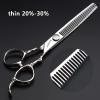 6/7 inch professional hairdressing scissors set exquisite rose pattern hairdressing special scissors styling tool stainless steel multifunctional hairdressing set (7in Tooth.) view 2