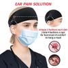 ABAMERICA Headbands with Button for Mask, Wide Nurses Headbands Non Slip Elastic Ear Protection for Women Men Doctors Sweatband Headband view 2