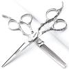 6/7 inch professional hairdressing scissors set exquisite rose pattern hairdressing special scissors styling tool stainless steel multifunctional hairdressing set (6in 2pc-B.) view 1