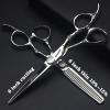 6/7 inch professional hairdressing scissors set exquisite rose pattern hairdressing special scissors styling tool stainless steel multifunctional hairdressing set (6in 2pc-B.) view 2