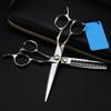 Professional Hair Cutting Shears, 6 Inch Professional Japan 440c Steel Upscale Bearing Hair Scissors Cutting Barber Tools Haircut Thinning Shears Hairdresser Scissors (Color : Set with bag) view 2