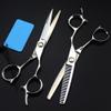 Professional Hair Cutting Shears, 6 Inch Professional Japan 440c Steel Upscale Bearing Hair Scissors Cutting Barber Tools Haircut Thinning Shears Hairdresser Scissors (Color : Set with bag) view 3