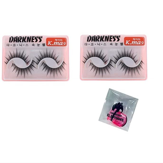 JoseonGotElephant Darkness Bundle Set False Eyelashes K-Ma 9 x 2ea + JoseonGotElephant eyelash curler bundle