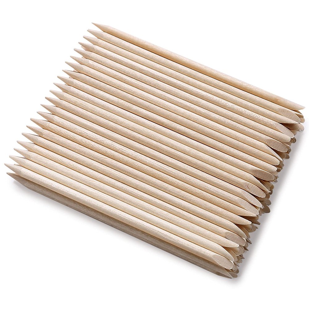 600Pcs Orange Wood Sticks for Nails, HOOMBOOM Double Sided Cuticle Pusher Remover Nail Art Manicure Pedicure Tool for Manicure Pedicure