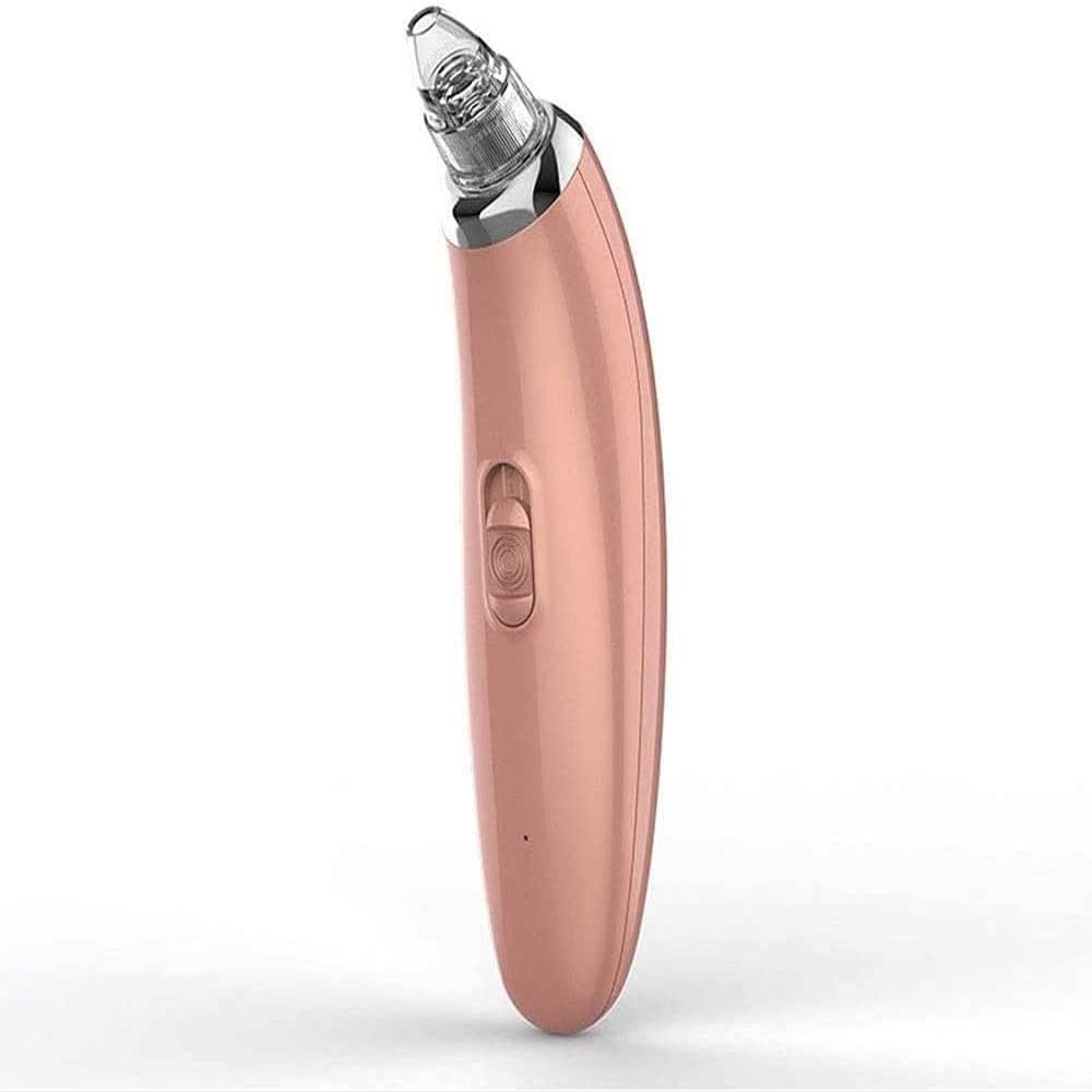 BUZZNN Blackhead Remover Vacuum Pore Cleaner, Electric Pore Vacuum Blackhead Comedone Acne Extractor, USB Rechargeable Face Blackhead Vacuum, 4 Replaceable Probes (Color : Brown)