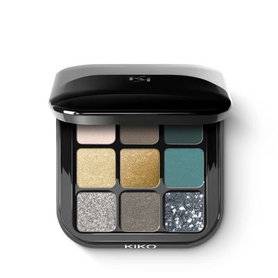 KIKO Milano Glamour Multi Finish Eyeshadow Palette 06 | Palette With 9 Eyeshadows In Different Finishes