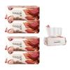 RUIWAN 4 Packs 100% Soft Cotton Disposable Cleaning Face Towel,Facial Cleansing Cotton Non-woven Cotton Wet and Dry wash Towel,Multi-purpose Disposable Face Towel,Removing Makeup and Clean view 1