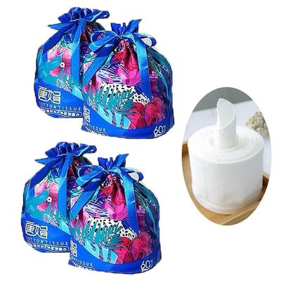 RUIWAN 4 Roll Disposable Cotton Face Towel,Non-woven Fabric Disposable Wipers Washcloths, Makeup Facial Soft Pads,Disposable Beauty Towels,Multi-purpose Disposable Face Towel