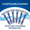 BIC EasyRinse Anti-Clogging Men's Disposable Razors for a Smooth Summer Shave With Less Irritation, Shaving Razors With 4 Blades, 6 Pack view 4