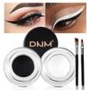 evpct 2 in 1 White & Black Gel Eye Liner Waterproof Smudge Proof for Waterline White Liquid Eyeliner Pen Pencil Cream Eyebrow Pomade Set with Brushes Work Great with Eyeliner Face Body Paint Stick view 1