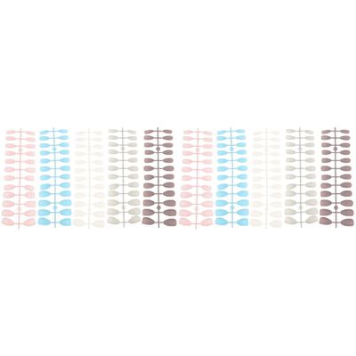 KALLORY 240pcs Detachable False Nails Color Fake Nail Tips Safe Reusable for Weddings Prom and Designs