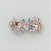 Faship Multicolors AB Floral Crystal Hair Barrette Clip view 2