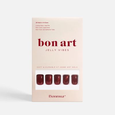 BONMUZ Soft & Durable At-Home Art Gels Starlite Red