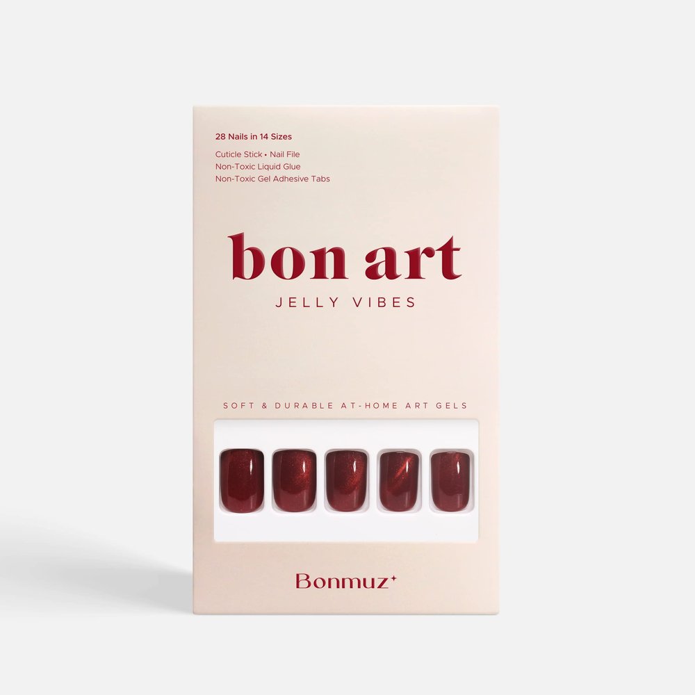 BONMUZ Soft & Durable At-Home Art Gels Starlite Red