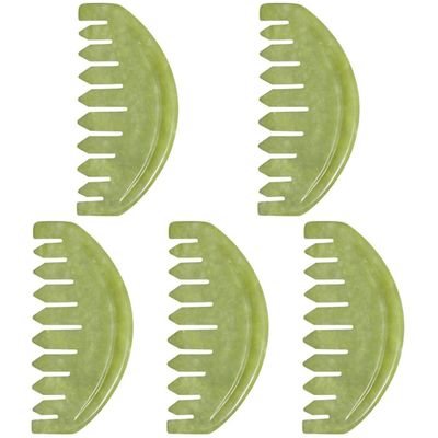 FOMIYES 5pcs Jade Scalp Massage Comb Relaxing for Hair Lightweight Body Scraping Board Jade Material for Enhanced and Lymph