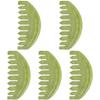 FOMIYES 5pcs Jade Scalp Massage Comb Relaxing for Hair Lightweight Body Scraping Board Jade Material for Enhanced and Lymph view 1