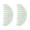 FOMIYES 2pcs Natural Jade Massage Comb for Scalp Care Wide-tooth Body Scraping Tool Static Gua Comb for Relaxation and Fatigue Relief for view 1