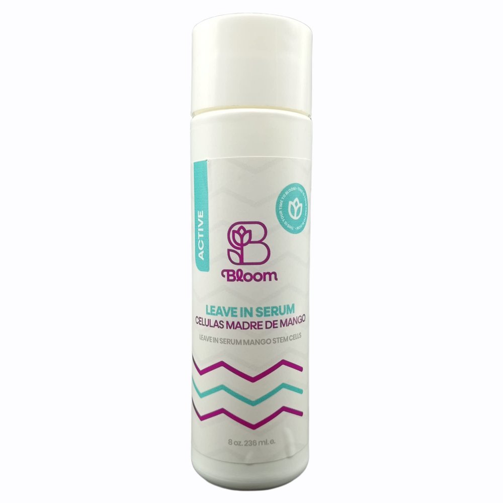 Bloom Hair Products - Leave In Serum Mango Stem Cells - smoothes hair naturally - Imparts shine and keeps it silky - 8oz