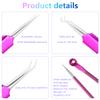 Pimple Popper Tool Kit - 10Pcs Blackhead Remover Comedone Extractor Tool Kit with Metal Case for Quick and Easy Removal of Pimples, Blackheads, Zit Removing, Forehead, Facial and Nose (Multicolor) view 3