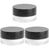 Beaupretty 3pcs Portable Empty Case Mirror Loose Container Makeup Case Puff Double Mesh Interlayer Design for Translucent Powder view 1