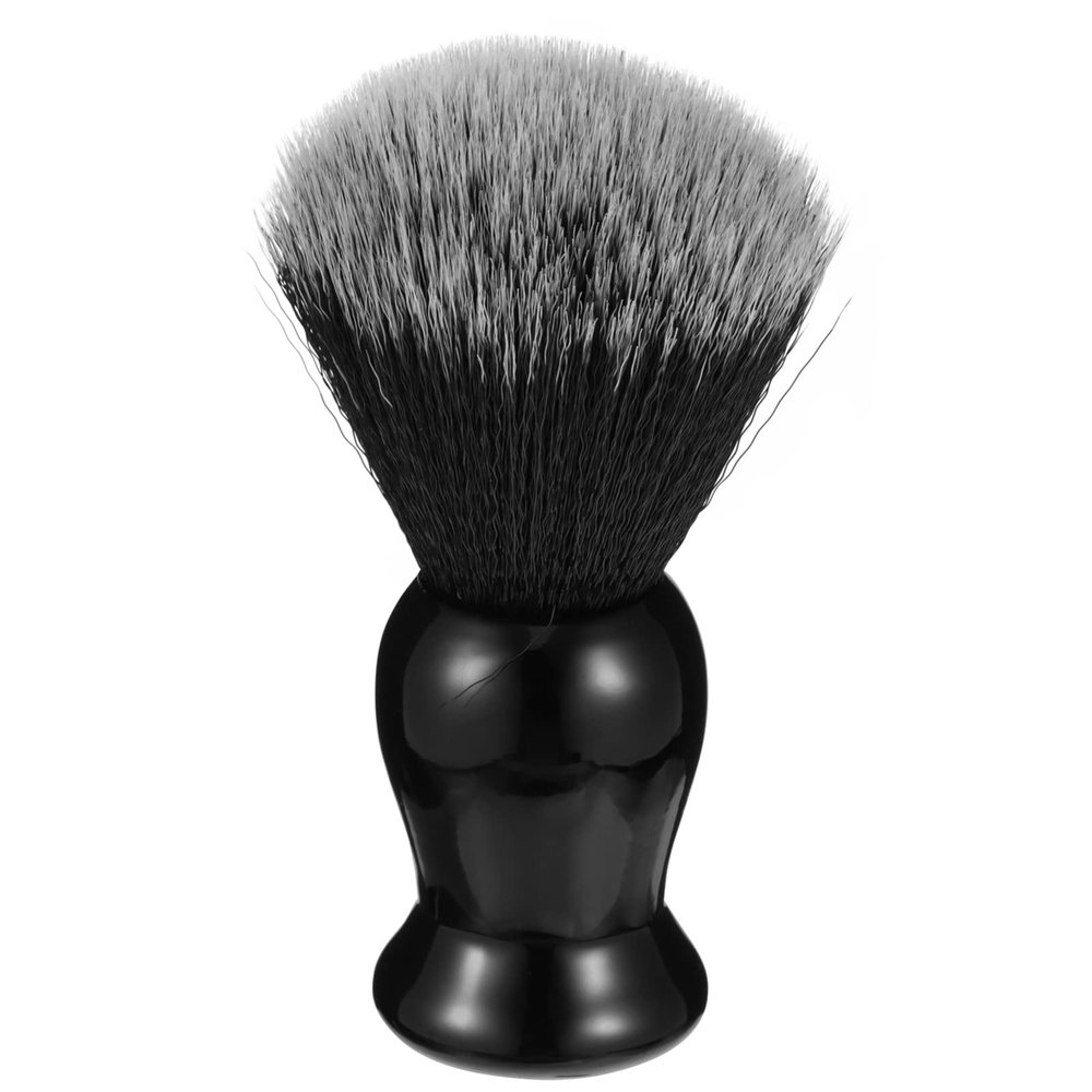 minkissy 2pcs Beard Brush for Men Handle Gentle Mustache Bristle Shaving Tool Long Handle Grooming Brush Accessory for Travel