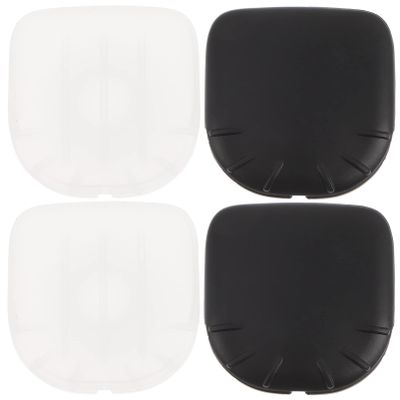 KALLORY Silicone Makeup Brush Covers: 4Pcs Travel Makeup Brush Organizer Holder Silicone Cosmetic Brush Guard Cap Applicator Sleeve Protection Cover For Eyeshadow Eyebrow Brush