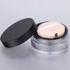 Beaupretty 3pcs Puff Container with Mirror Portable Makeup Case for Loose Beads and Art Supplies Double Design Elastic Mesh Black Lids view 3