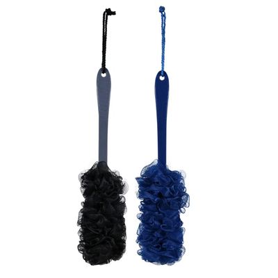 Mens Bath Brushes with Handles, 16.75X4X3 in. (Black)