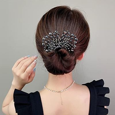 Ins Style Elegant Lazy Hair Curler, Twist Hairstyle Bun Hair Accessories, Reusable Spiral Hair Braid Braiding Clips, for Hair DIY Hair Curler (D)