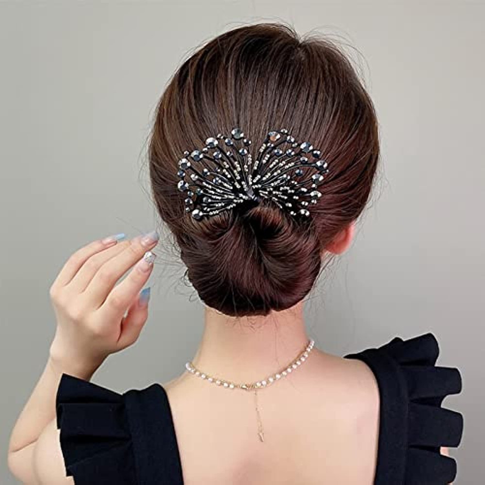Ins Style Elegant Lazy Hair Curler, Twist Hairstyle Bun Hair Accessories, Reusable Spiral Hair Braid Braiding Clips, for Hair DIY Hair Curler (D)