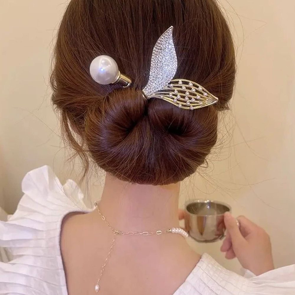 Ins Style Elegant Lazy Hair Curler, Twist Hairstyle Bun Hair Accessories, Reusable Spiral Hair Braid Braiding Clips, for Hair DIY Hair Curler (J)