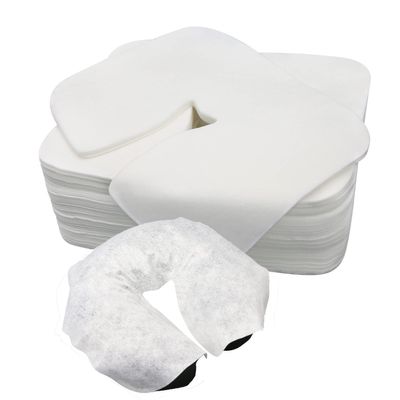 500 count Disposable Face Cradle Covers Non-Sticking Disposable Massage Headrest Covers Ultra Soft Medical-Grade SPA Face Rest Covers Headrest Covers for Massage Table Chairs 14.2" x 10.6" (500Pcs)