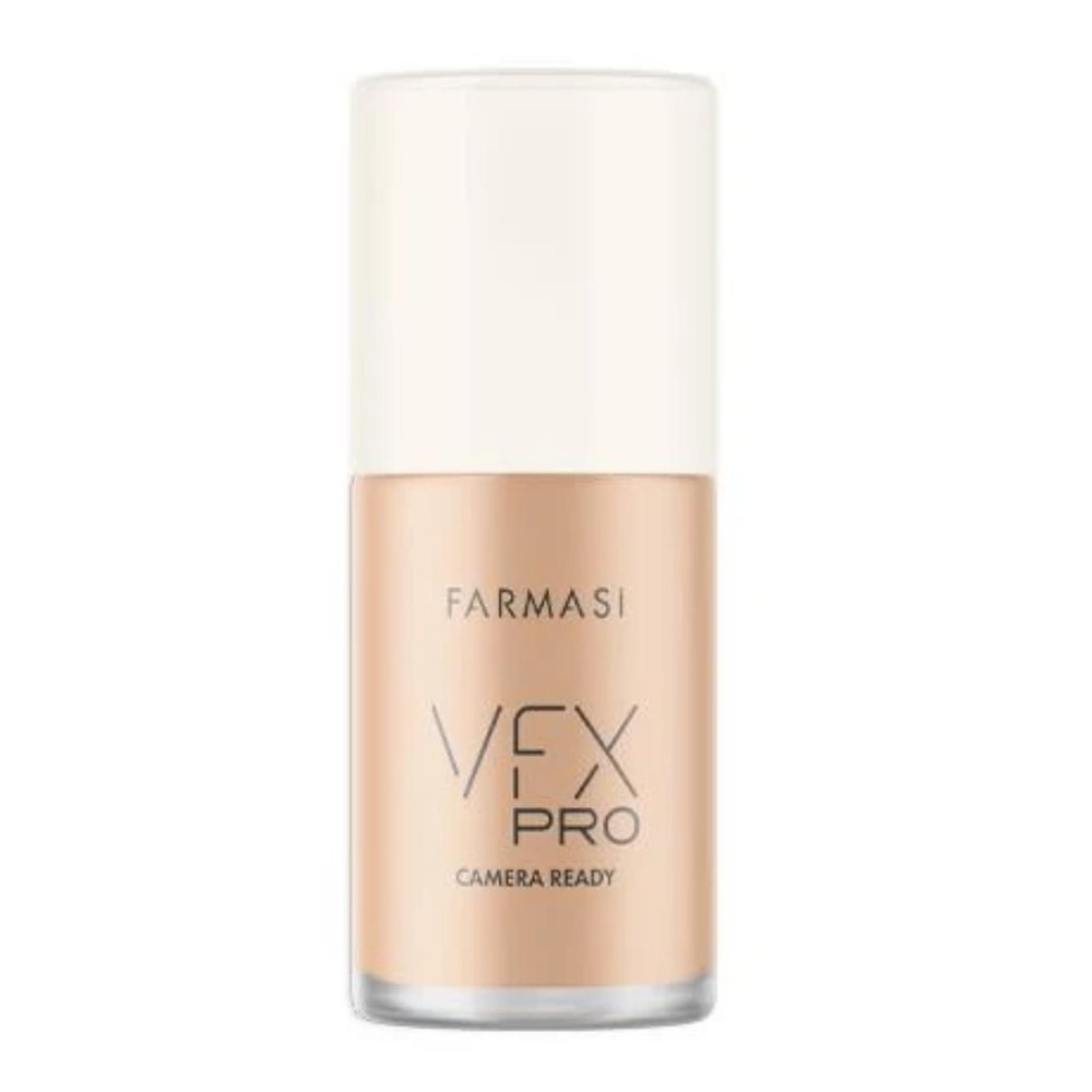 FARMASi VFX Pro Camera-Ready Liquid Foundation, Full Coverage Matte Finish, Lightweight Long-Wear, Oil-Free with Pore-Refining Sea-Water Formula, Non-Oxidizing Finish, 1 Fl Oz, 03 Medium Ivory