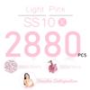 qiipii Light Pink Nail Rhinestones 2880pcs SS10 2.8mm K9 Glass Round Stones Bulk Nail Art Charms Flatback Gems Beads Diamonds Jewels Crystals for Nails Eyes Face Makeup Clothes Shoes DIY Crafts Phones view 4