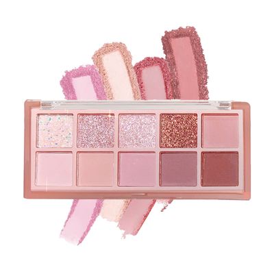 Aaiffey 10 Colors Eyeshadow Palette,Highly Pigmented Matte Shimmer Eye Makeup Palette Pink Eyeshadow Shades Glitter Eye shadow Velvety Texture Nude Eyeshadow,03#