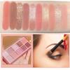 Aaiffey 10 Colors Eyeshadow Palette,Highly Pigmented Matte Shimmer Eye Makeup Palette Pink Eyeshadow Shades Glitter Eye shadow Velvety Texture Nude Eyeshadow,03# view 2