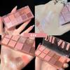 Aaiffey 10 Colors Eyeshadow Palette,Highly Pigmented Matte Shimmer Eye Makeup Palette Pink Eyeshadow Shades Glitter Eye shadow Velvety Texture Nude Eyeshadow,03# view 4