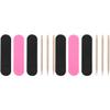 minkissy 400pcs Wooden Cuticle Sticks and Double-Sided Nail Files Nail Art Manicure and Pedicure Tools Convenient for Home and Salon Use view 1