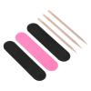 minkissy 400pcs Wooden Cuticle Sticks and Double-Sided Nail Files Nail Art Manicure and Pedicure Tools Convenient for Home and Salon Use view 4
