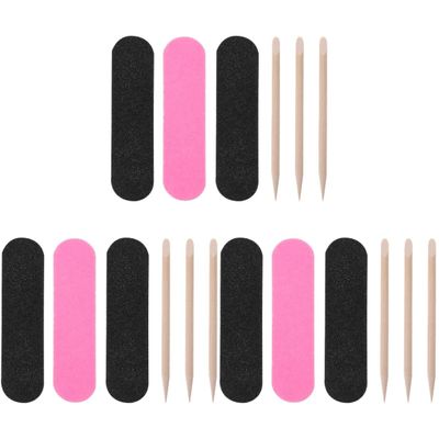minkissy 600pcs Wooden Cuticle Sticks Double-sided Nail Files Manicure and Pedicure Care Tools Travel-friendly