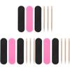 minkissy 600pcs Wooden Cuticle Sticks Double-sided Nail Files Manicure and Pedicure Care Tools Travel-friendly view 1