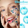 Aquamarine Nail Rhinestones 1440pcs SS20 Bulk Waterblue Nail Art Round Flatback K9 Glass Gems Beads Stones Diamonds Glitter Gluefix for Nail Charms Jewels Accessories Eye Face Makeup Clothes Shoes DIY view 2