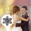 2pcs Nonslip Flower Non Woman Hair Travel Claw Holder Large Accessory Barrette Claws, Accessories Jaw Clips Head Crystal Decors Catch Metal Alloy Claws Clamps Claw, Mini view 3