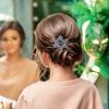 2pcs Nonslip Flower Non Woman Hair Travel Claw Holder Large Accessory Barrette Claws, Accessories Jaw Clips Head Crystal Decors Catch Metal Alloy Claws Clamps Claw, Mini view 4