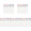 KALLORY 40pcs Makeup Applicators with Covers for Eyeshadow and Lipstick Transparent Handle Design for Effortless Application for Travel and Personal Use view 1