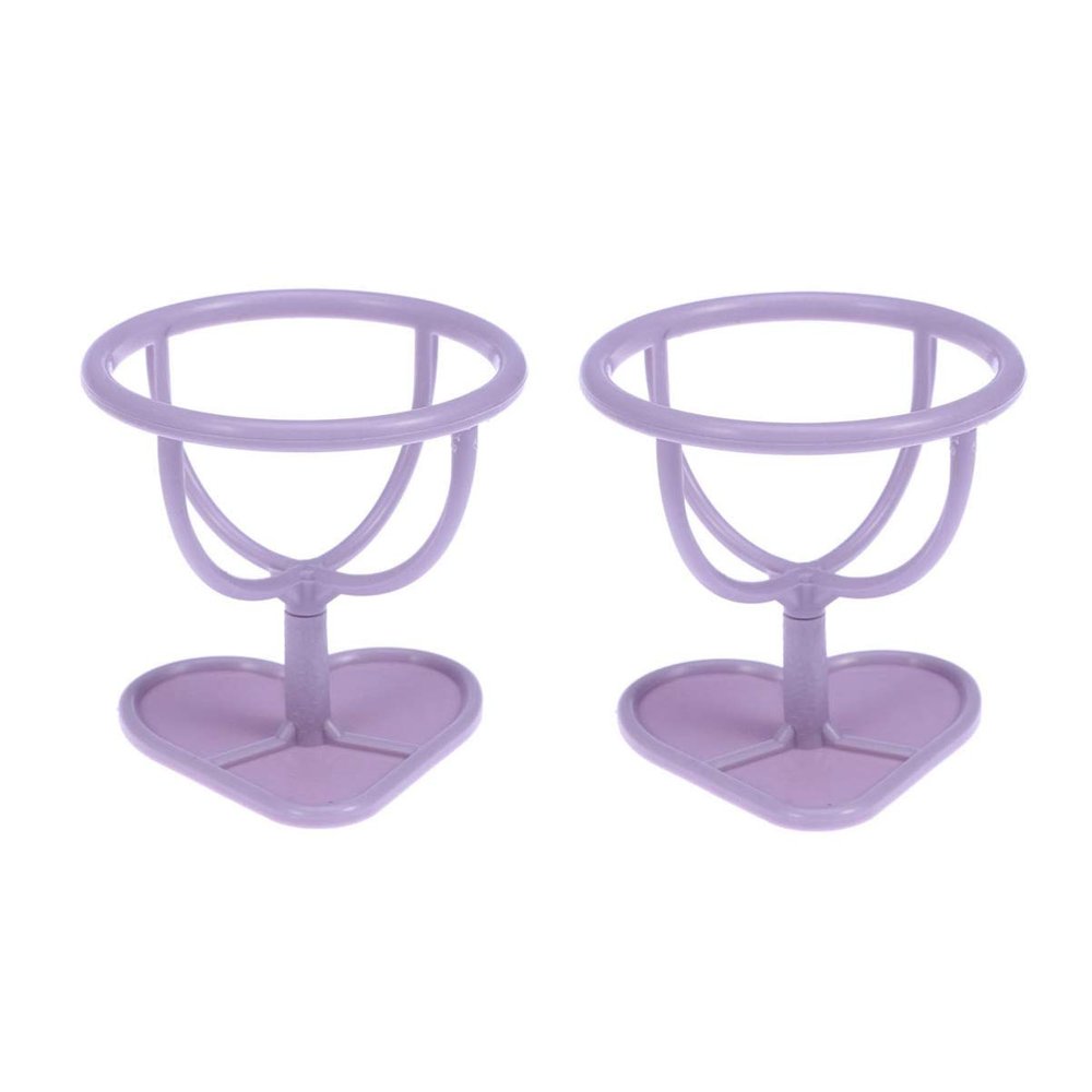 2pcs Storage Sponges Blenders Sponge for Plastic Make Women Dry Purple Makeup Wet Girls Ladies Rack Drying Holder and Shelf Display Up Beauty Gourd Bracket Stand +
