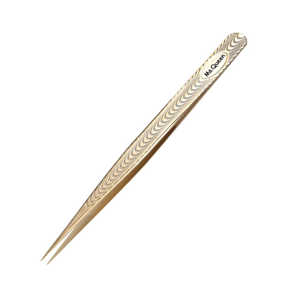 Ms.Queen Straight Tweezers for Eyelash Extensions-Precision Lashing Tweezers for Individual Volume Lashes Extensions,Straight
