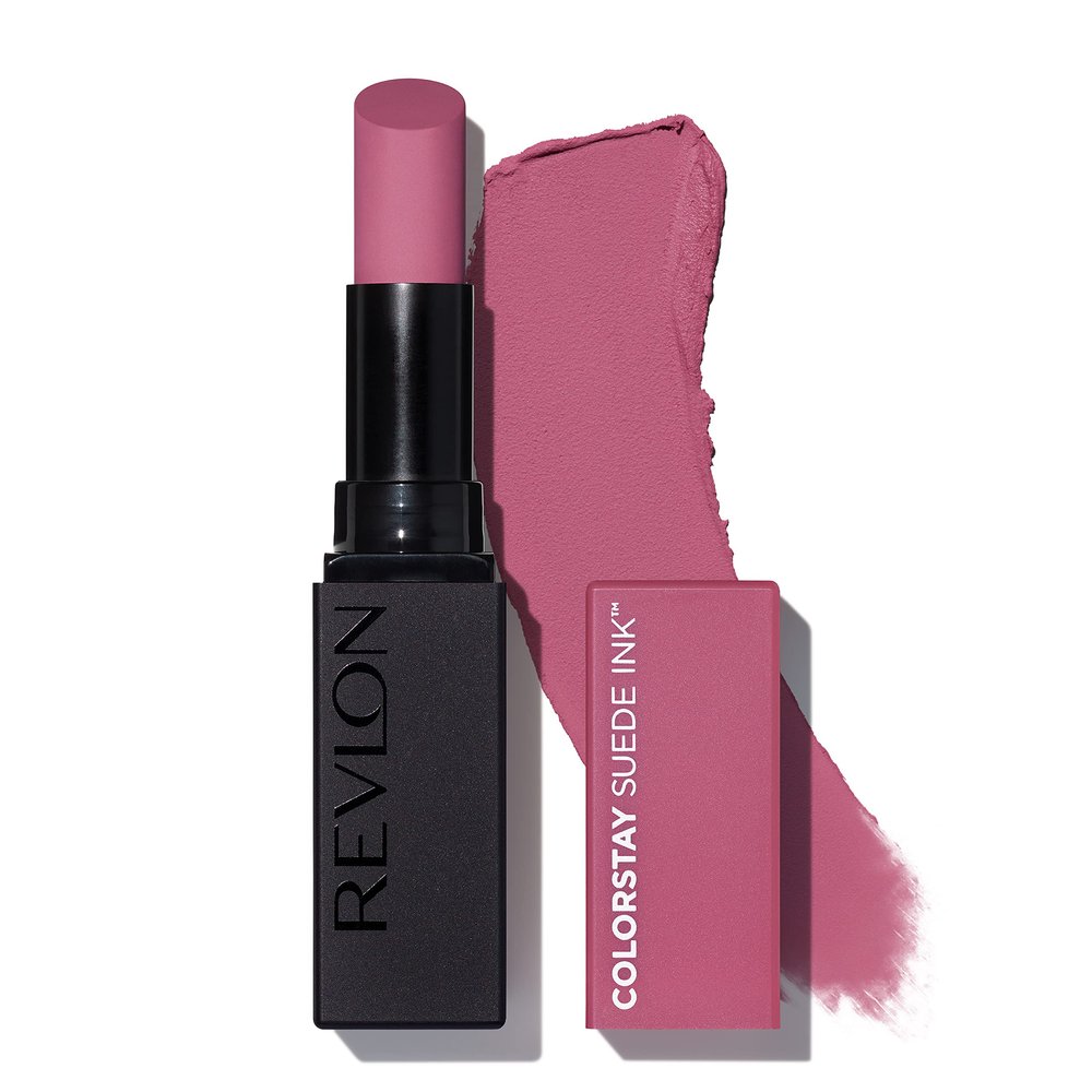 Revlon Lipstick, ColorStay Suede Ink, Built-in Primer, Stocking Stuffer for Women, Waterproof, Smudge-proof, Matte Color, 009 In Charge, 0.09 oz